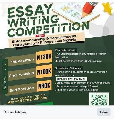 Ominira Essay Competition 2024: Cash Prizes for Nigerian.